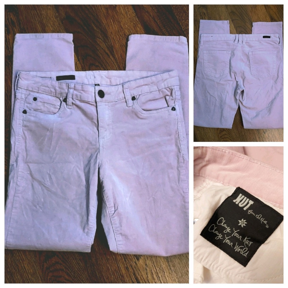 Kut From The Kloth Jeans Women's 10 Pink Denim Diana Skinny Leg Stretch Retro‎